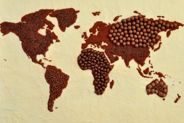 map of chocolate